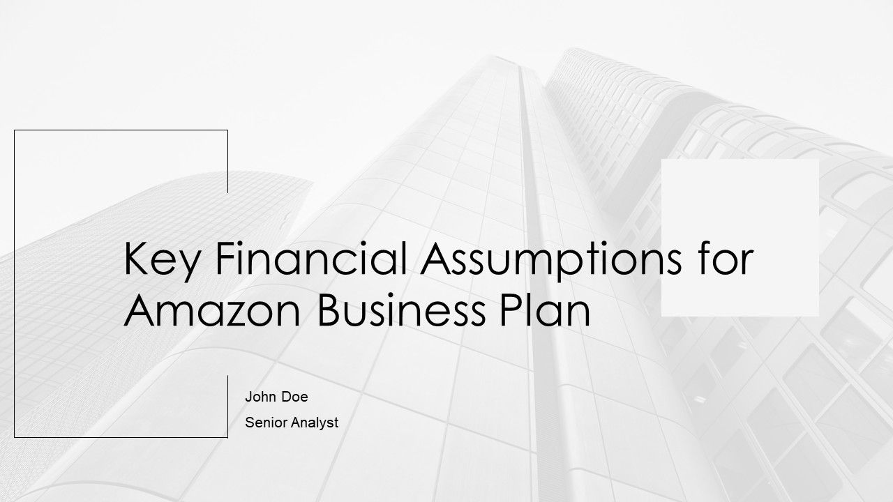 Key Financial Assumptions For Amazon Business Plan PPT Template AT Key Financial Assumptions For Amazon Business Plan PPT Template AT