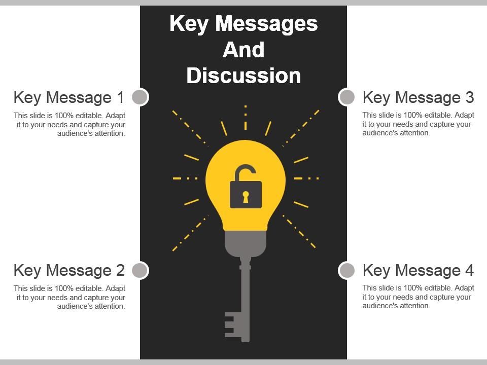 Key messages and discussion points ppt template Slide01