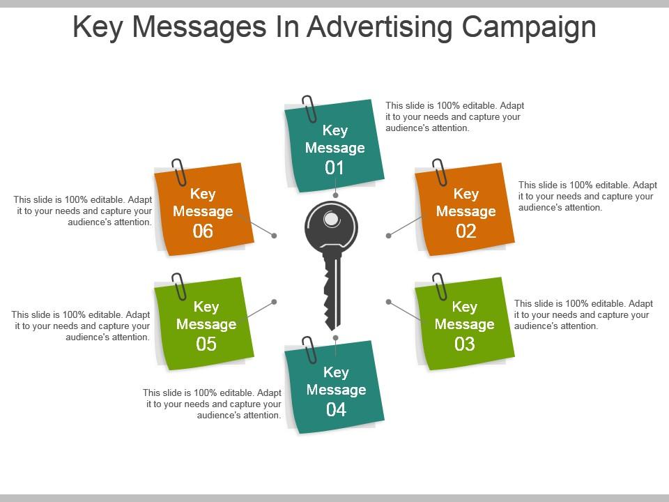 Key messages in advertising campaign powerpoint slide designs Slide01