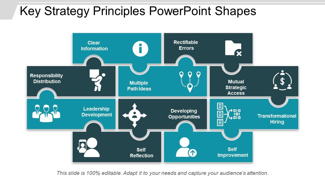 key_strategy_principles_powerpoint_shapes_Slide01