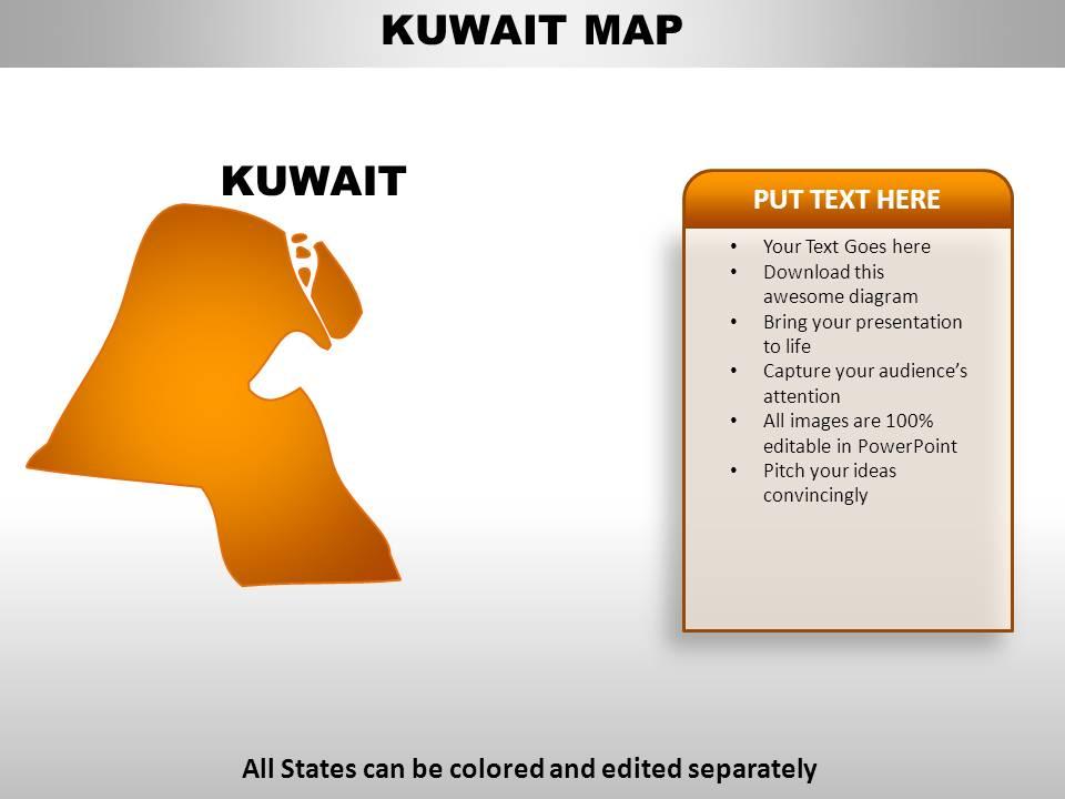 Kuwait Country PowerPoint Maps Presentation PowerPoint Templates