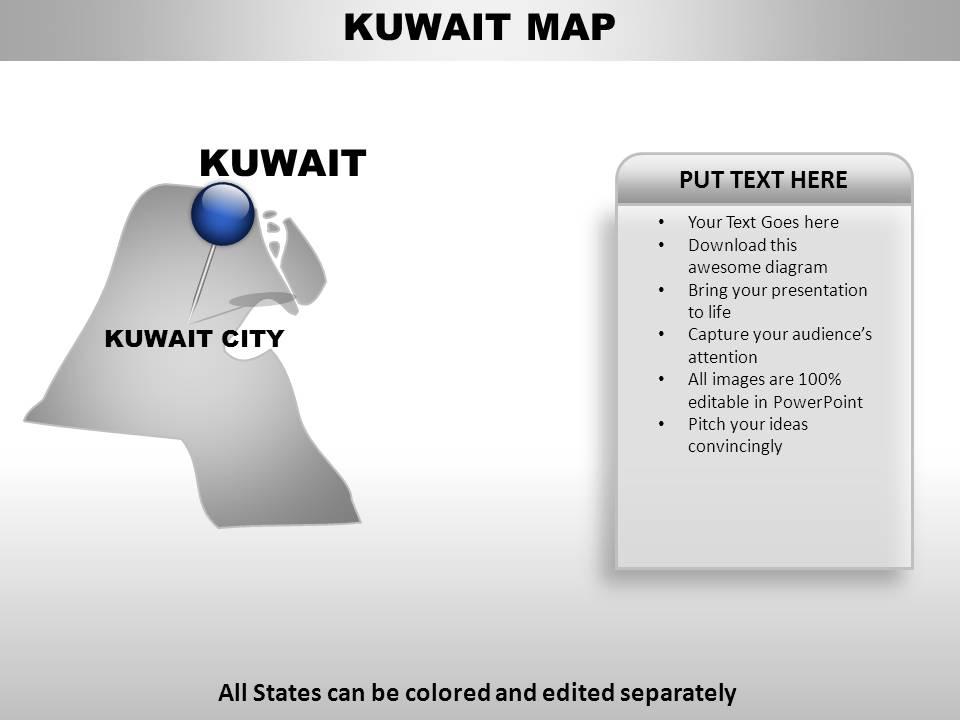 Kuwait Country PowerPoint Maps Presentation PowerPoint Templates