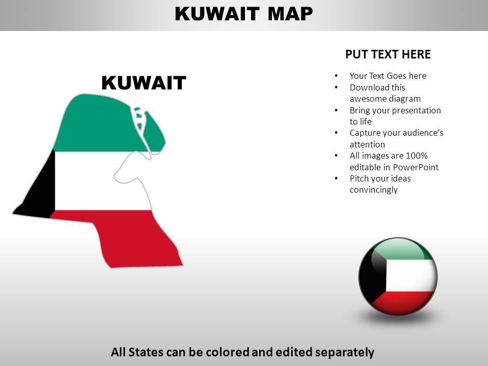 Kuwait Country PowerPoint Maps Presentation PowerPoint Templates
