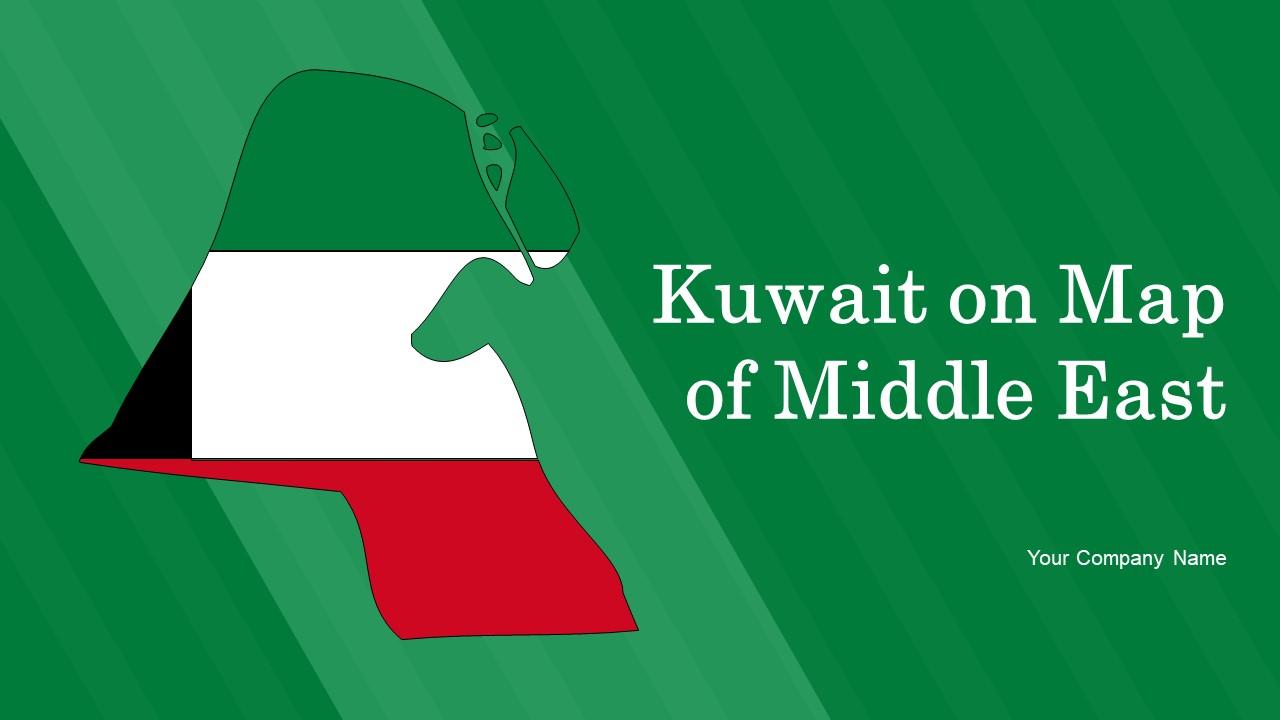 Kuwait On Map Of Middle East Powerpoint Ppt Template Bundles PPT Slide