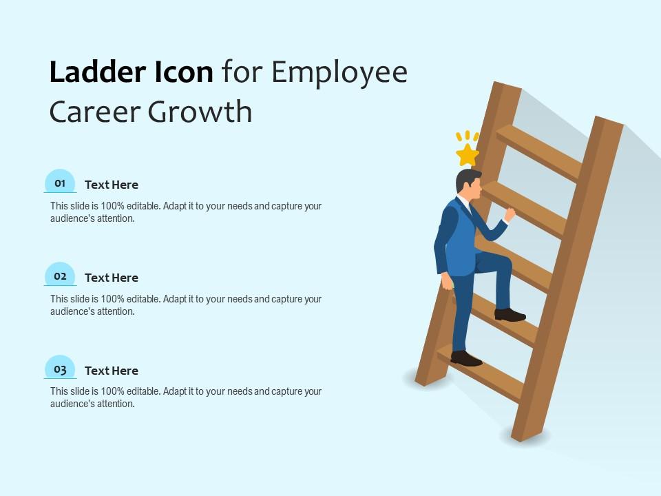 Ladder icon for employee career growth Slide01