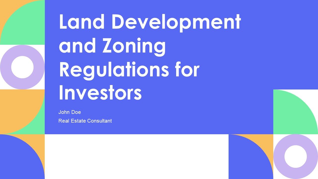 Land Development And Zoning Regulations For Investors PPT Outline AT