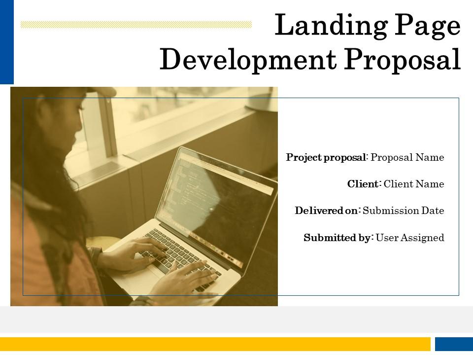 Landing page development proposal powerpoint presentation slides Slide01