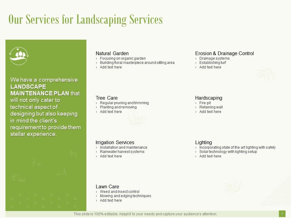 Landscaping Proposal Template, What Is A Landscape Maintenance Program