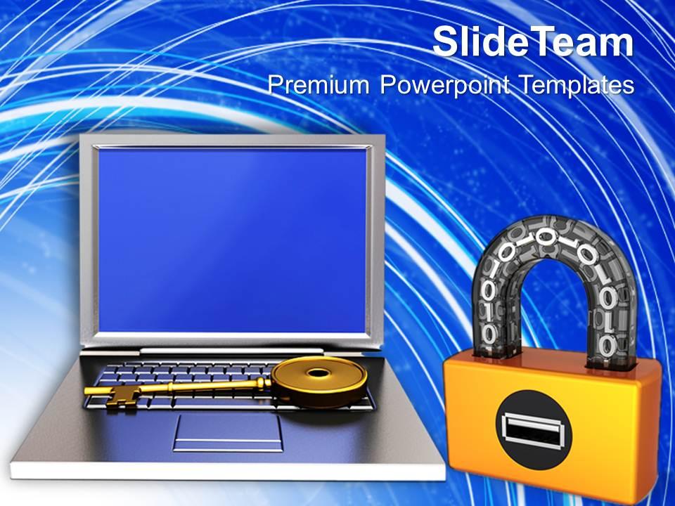 laptop_with_key_and_lock_security_powerpoint_templates_ppt_themes_and_graphics_0213_Slide01