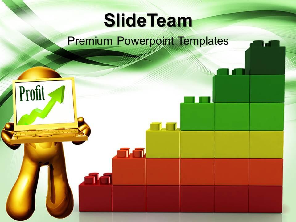 Large building blocks templates lego profit graph business marketing ppt slides powerpoint Slide01