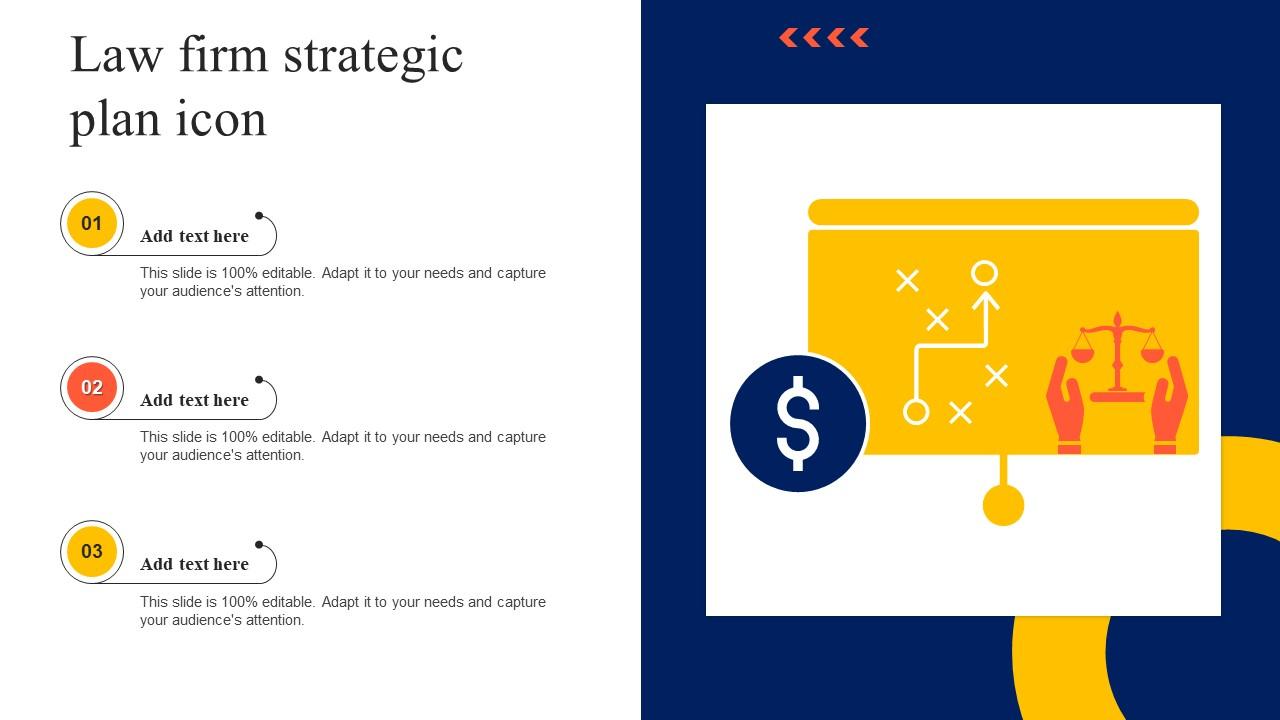 Law Firm Strategic Plan Icon PPT PowerPoint