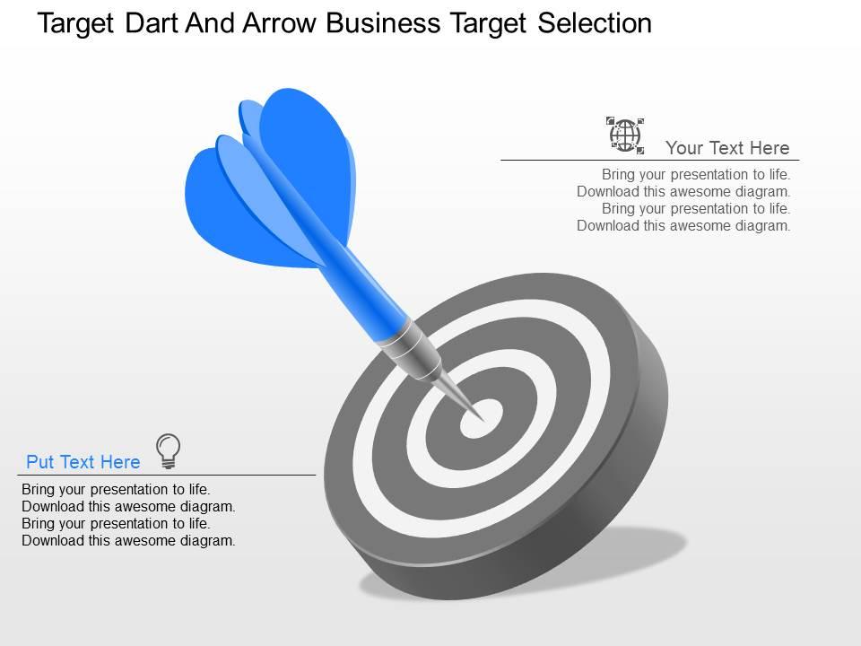 Ld target dart and arrow business target selection powerpoint template Slide01