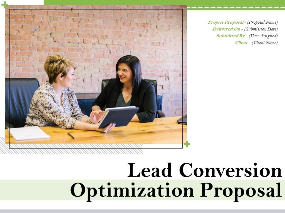 Lead Conversion Optimization Proposal Powerpoint Presentation Slides Slide01
