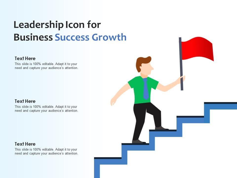 Leadership icon for business success growth Slide01