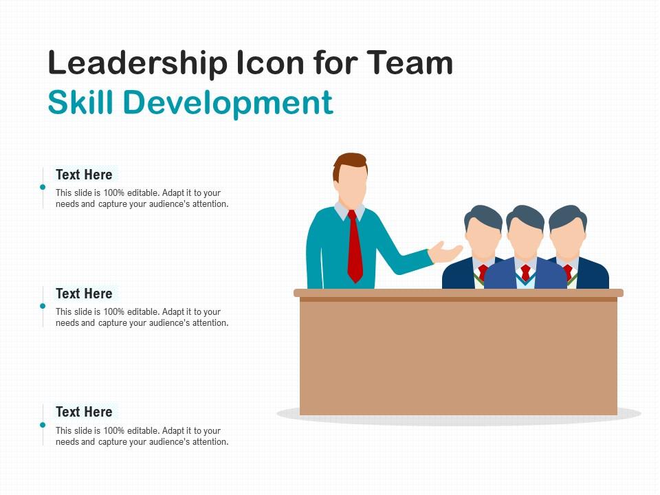 Leadership icon for team skill development Slide00