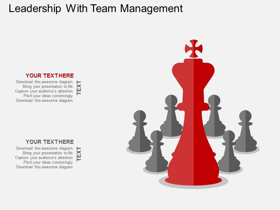 Leadership with team management flat powerpoint design Slide01