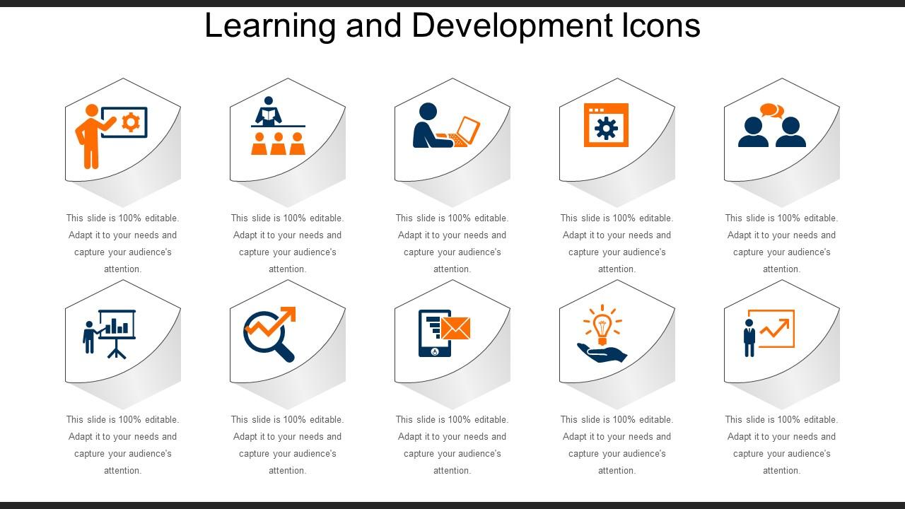 Learning and development icons powerpoint slide deck Slide00