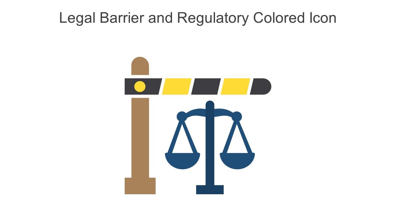 Legal Barrier And Regulatory Colored Icon In Powerpoint Pptx Png And Editable Eps Format