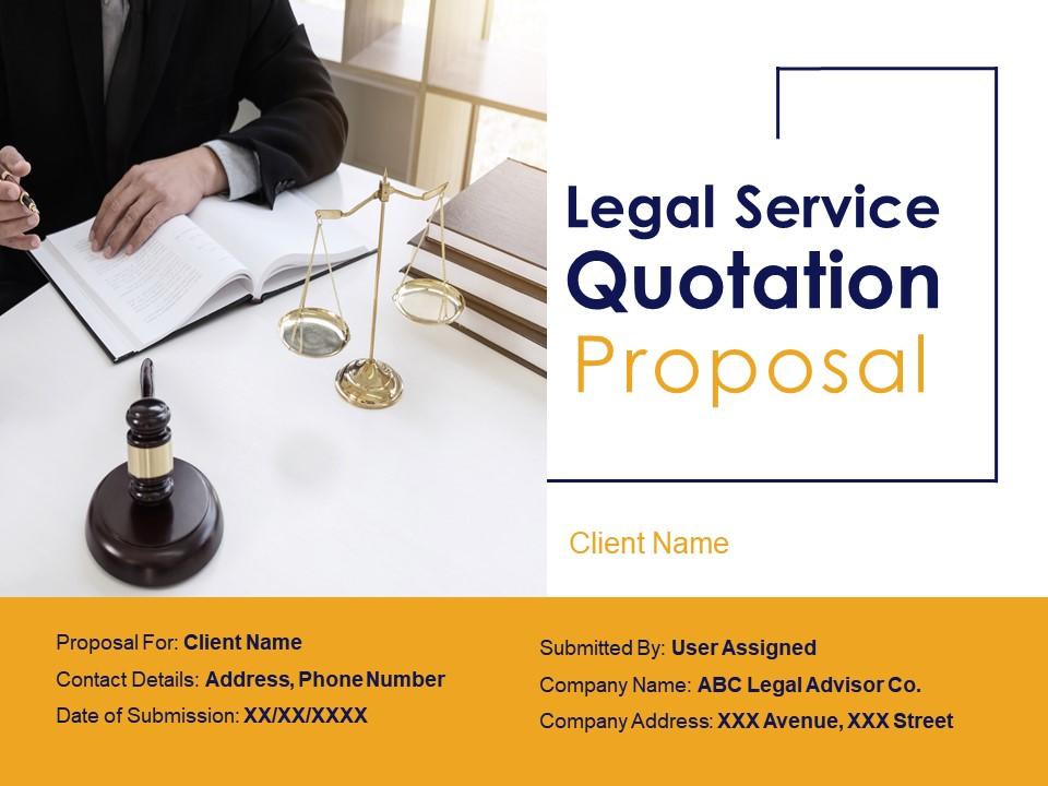 Top 10 Legal Service Quotation Proposal PowerPoint Presentation