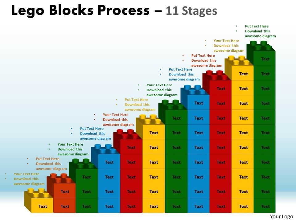 lego_blocks_process_11_stages_style_1_powerpoint_slides_and_ppt_templates_0412_Slide01