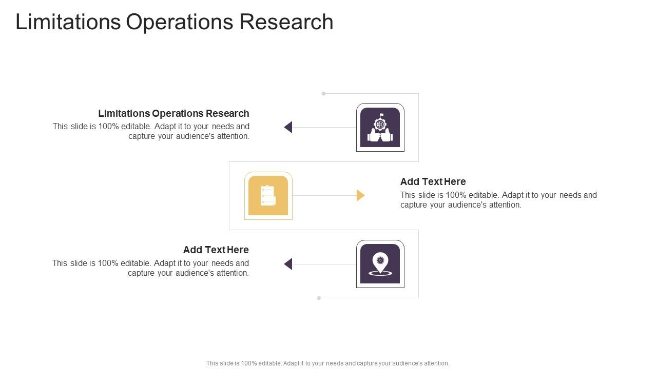 limitations in operations research