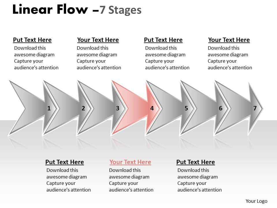 Linear Flow 7 Stages Style 42 | PowerPoint Slides Diagrams | Themes for ...