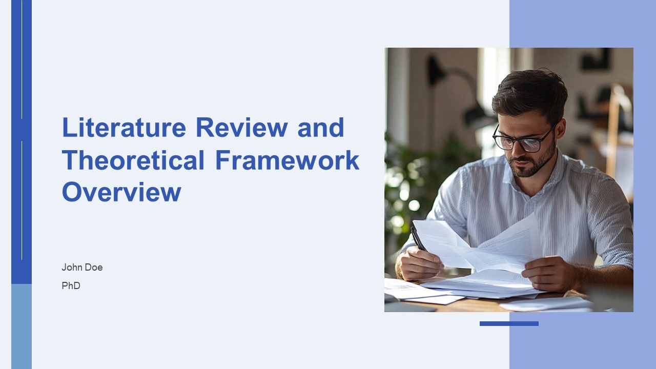 Literature Review And Theoretical Framework Overview PPT Outline AT