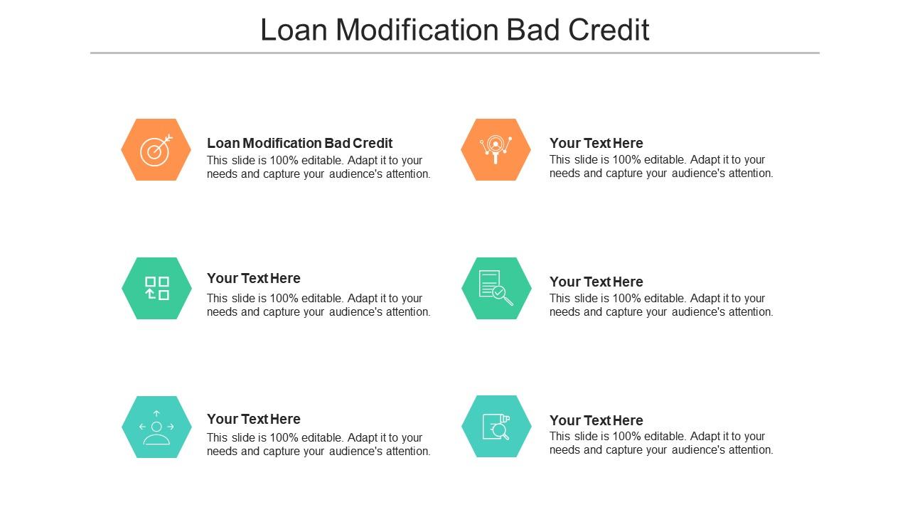 Loan modification bad credit ppt powerpoint presentation model format ideas cpb