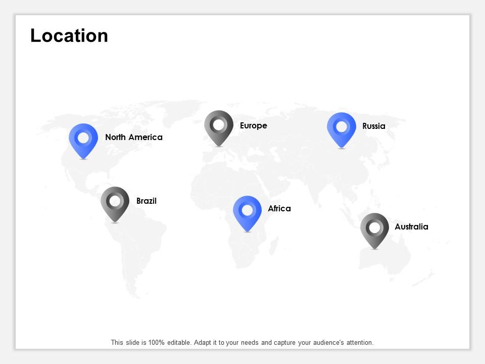Location audiences attention editable ppt powerpoint presentation designs download