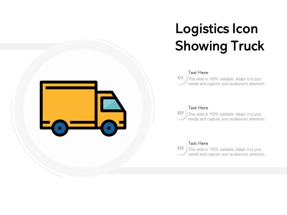 Logistics Icon Showing Truck