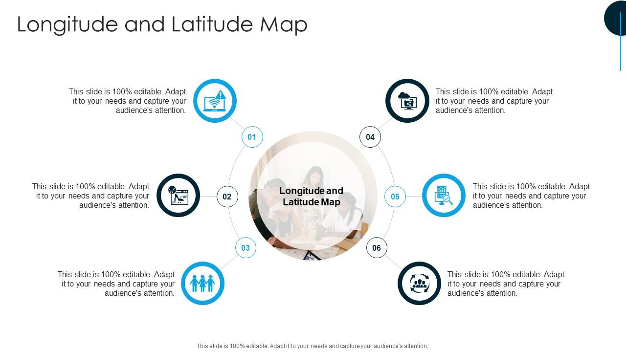 Longitude And Latitude Map In Powerpoint And Google Slides Cpp Ppt Example Longitude And Latitude Map In Powerpoint And Google Slides Cpp Ppt Example