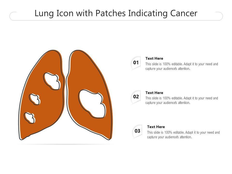 Lung icon with patches indicating cancer Slide00