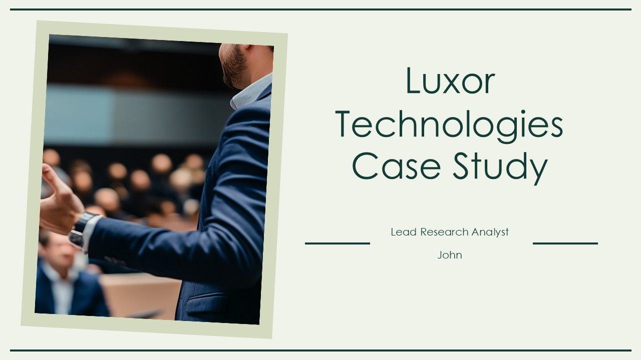 Luxor Technologies Case Study PPT Slides ACP