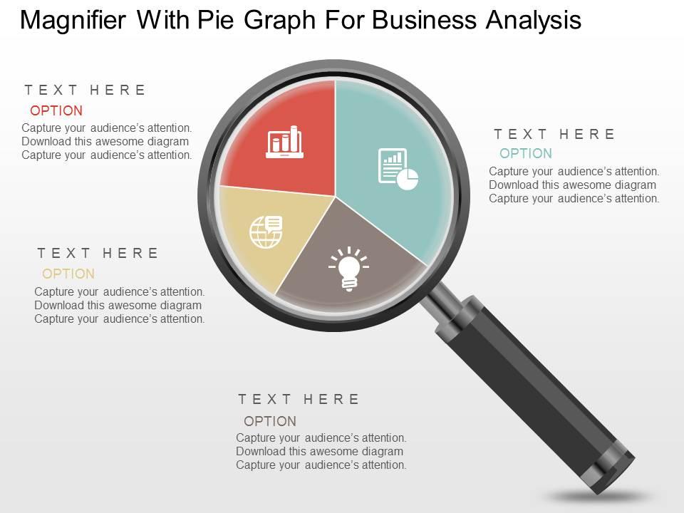 magnifier_with_pie_graph_for_business_analysis_powerpoint_slides_Slide01
