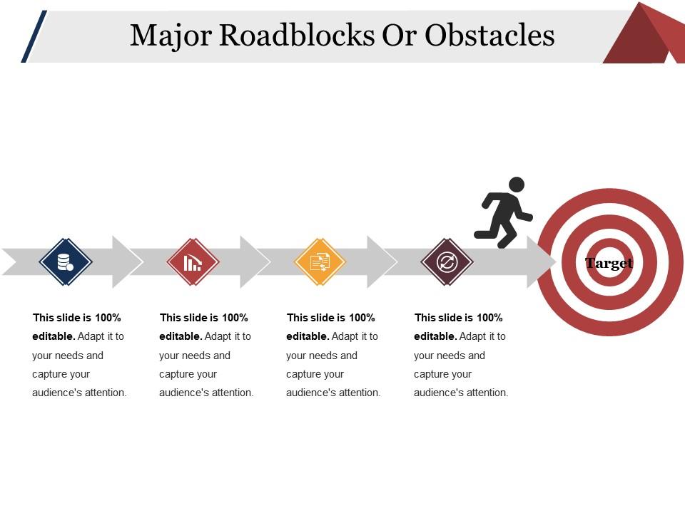 Major roadblocks or obstacles ppt infographic template Slide01