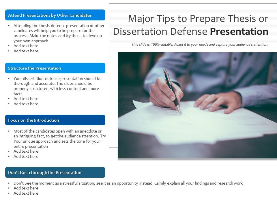 how to prepare presentation for thesis defense