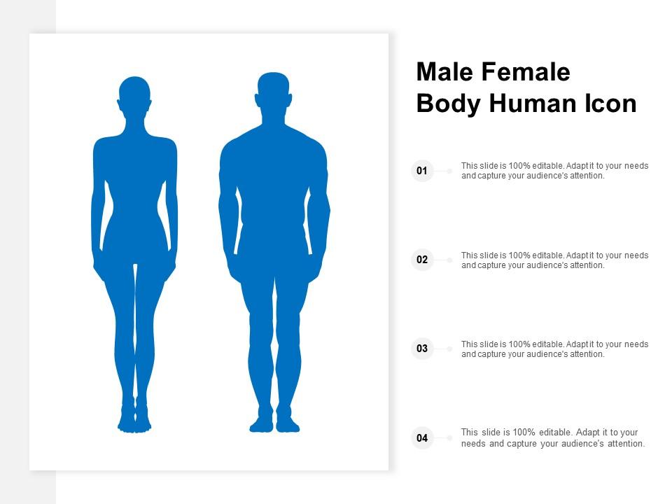 Male Female Body Human Icon, Graphics Presentation, Background for  PowerPoint, PPT Designs
