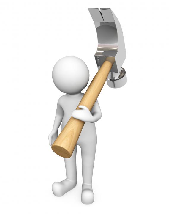 Man With Hammer For Repair Work Stock Photo, Presentation PowerPoint  Diagrams, PPT Sample Presentations