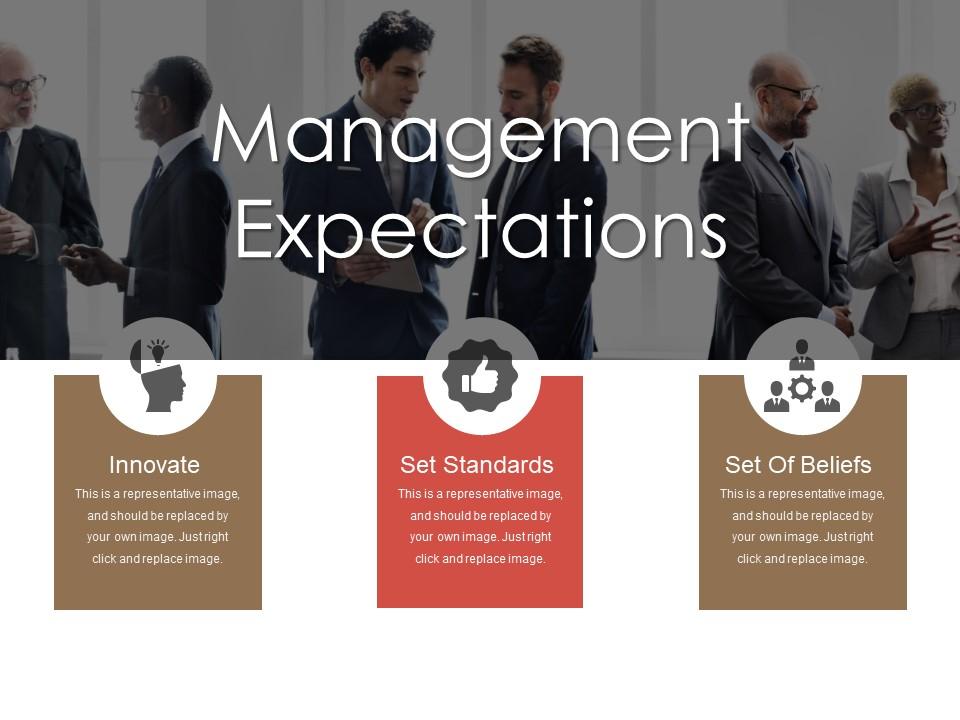 Management expectations ppt icon Slide01