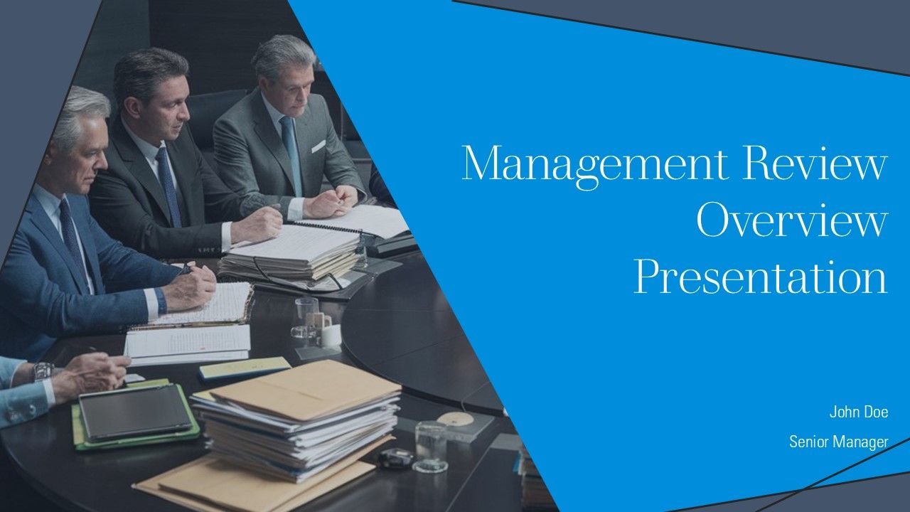 Management Review Overview Presentation PPT Mockup AT Management Review Overview Presentation PPT Mockup AT