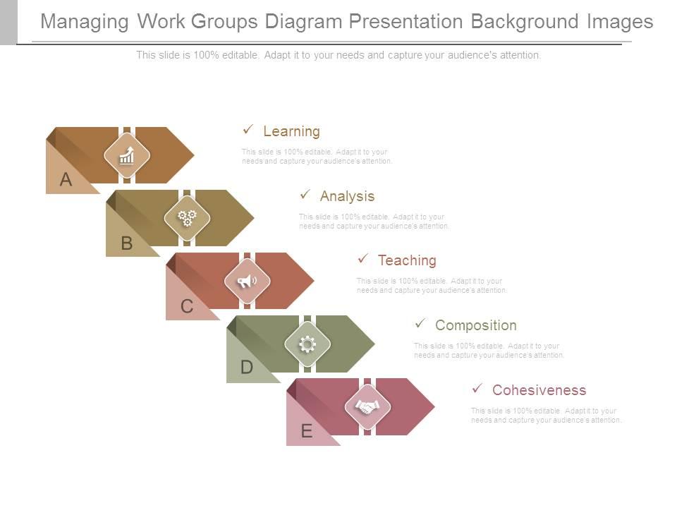 Managing work groups diagram presentation background images Slide01