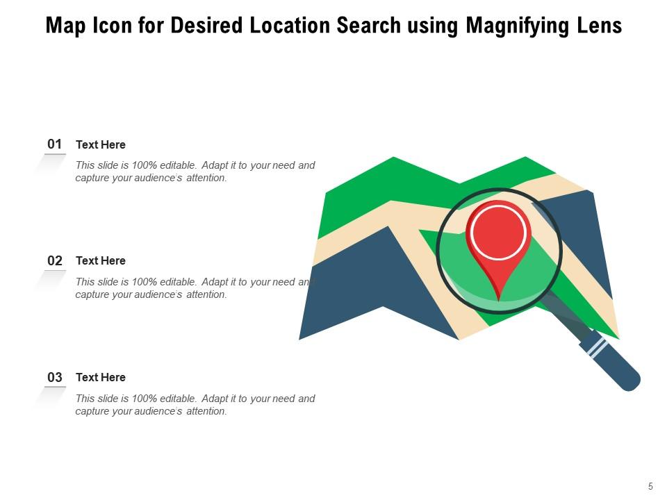 Map Location Direction Exhibiting Magnifying Logistics Illustrating Navigation Presentation