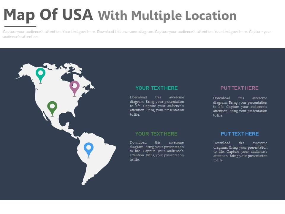 map_of_usa_with_multiple_locations_powerpoint_slides_Slide01
