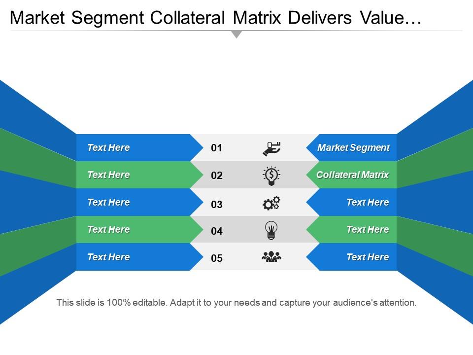 Market segment collateral matrix delivers value build competitive advantage Slide00