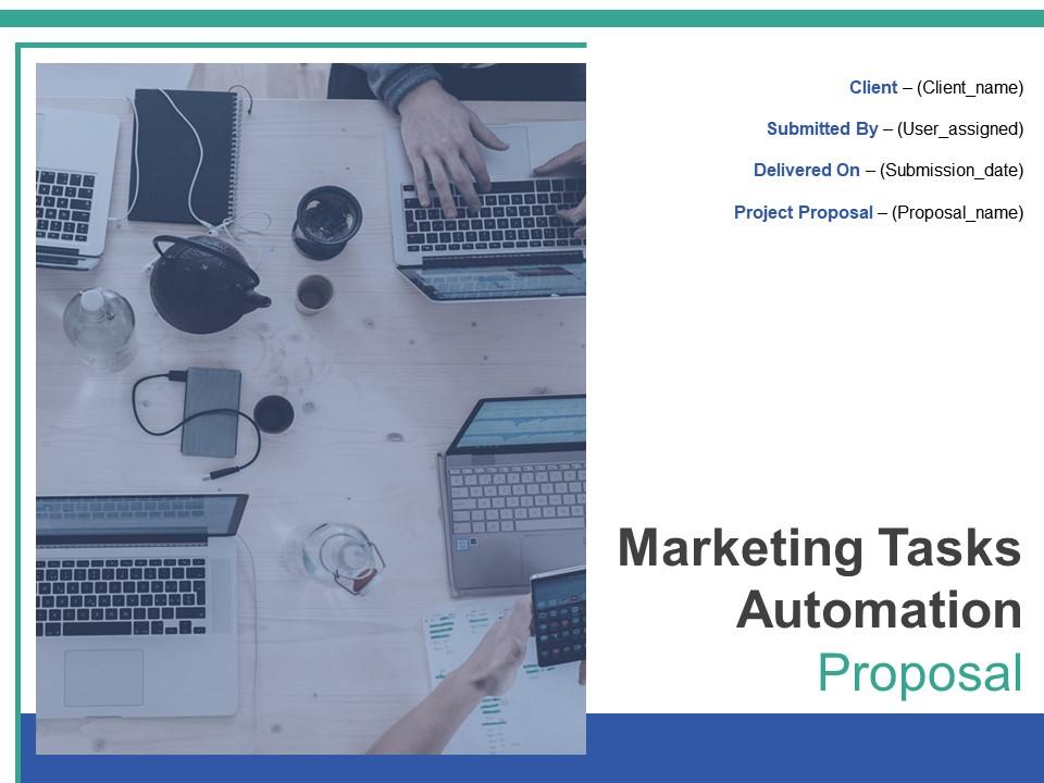 Marketing Tasks Automation Proposal Powerpoint Presentation Slides Slide01