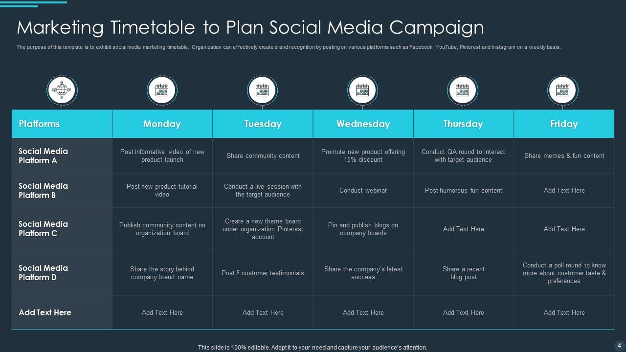 Marketing Timetable Powerpoint Ppt Template Bundles Presentation