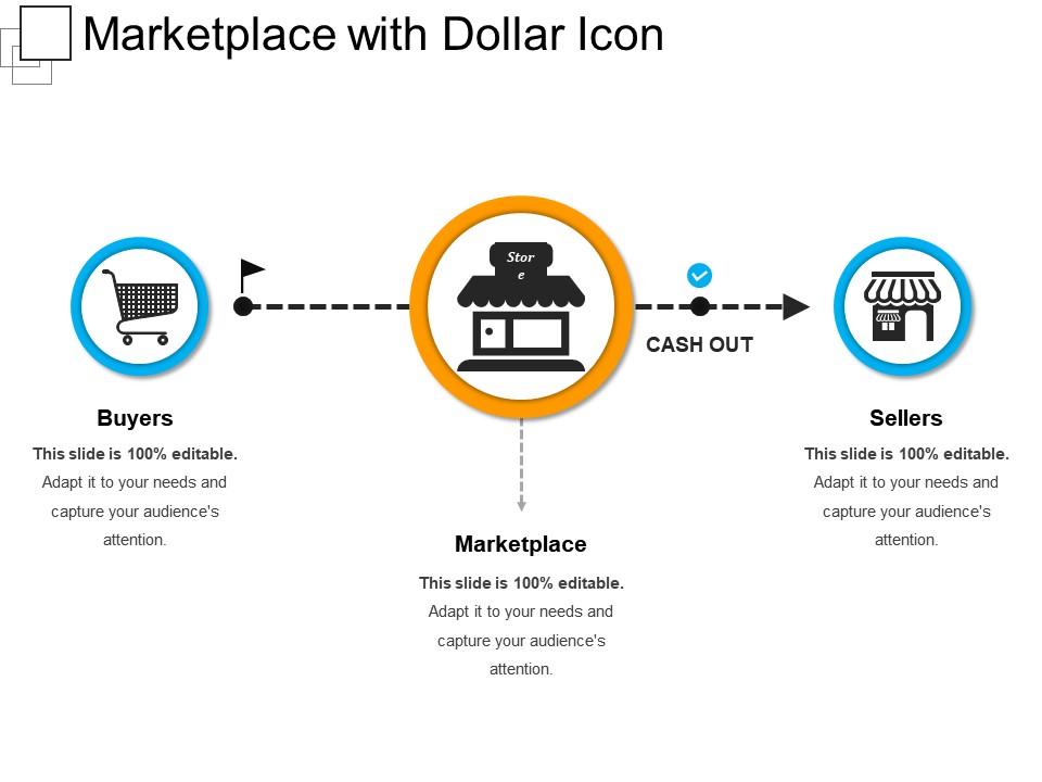Marketplace with dollar icon Slide01