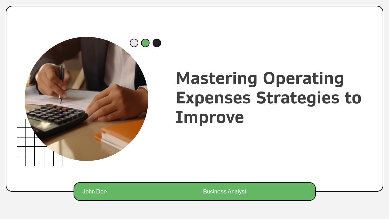 Mastering Operating Expenses Strategies To Improve PPT Template AT