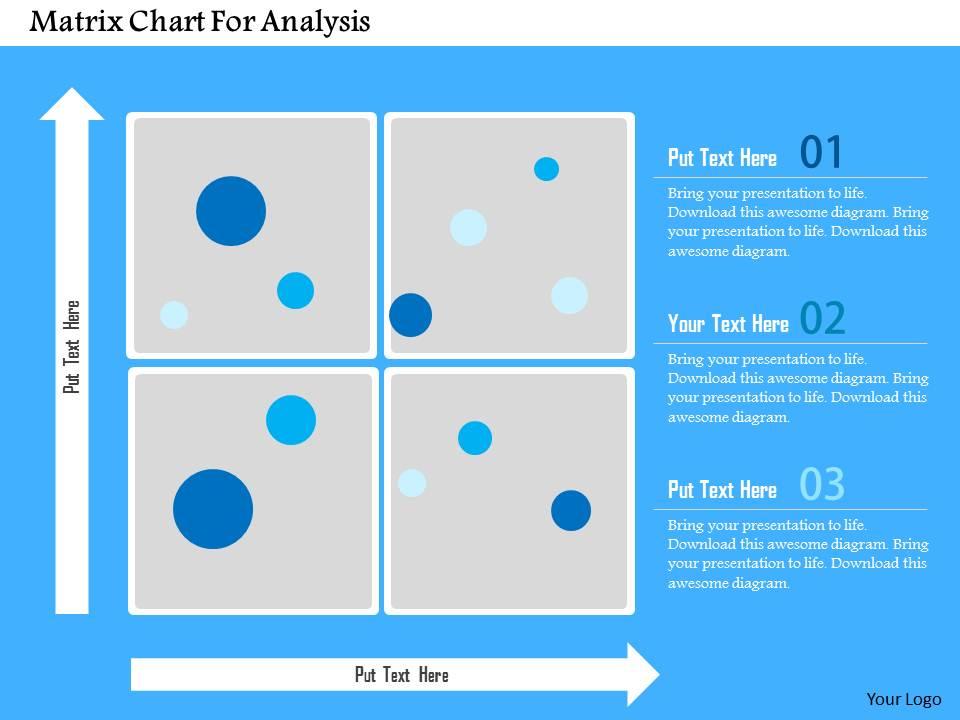 Matrix chart for analysis flat powerpoint design Slide00