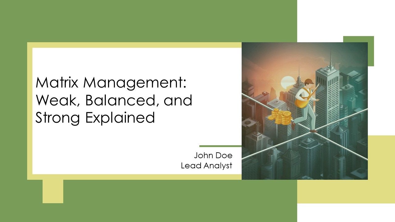 Matrix Management Weak Balanced And Strong Explained PPT PowerPoint AT